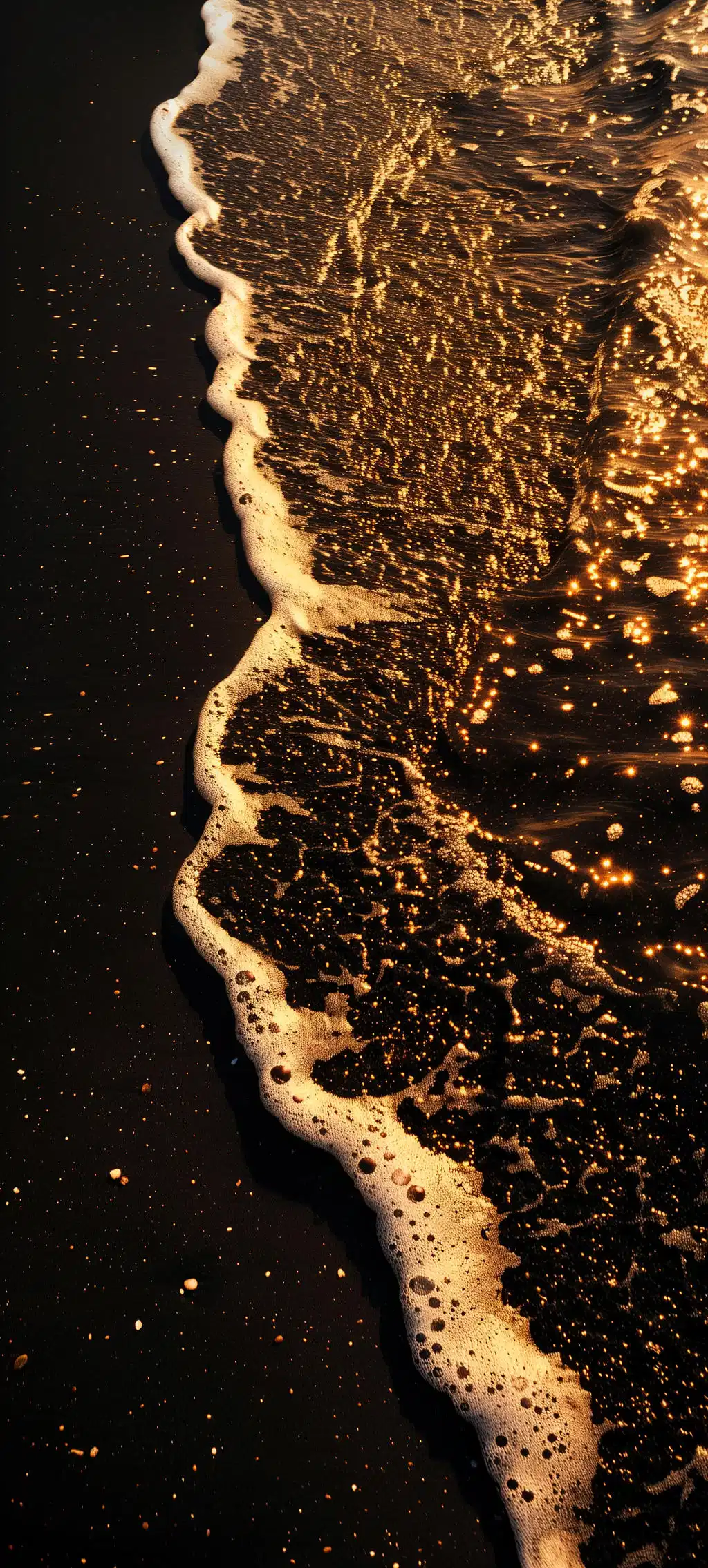 Dark Abstract Gold Veins Luxury Wallpaper